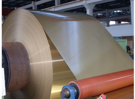 Le alette di alluminio rivestite idrofile a resina epossidica dorate temperano la O 0.2MM